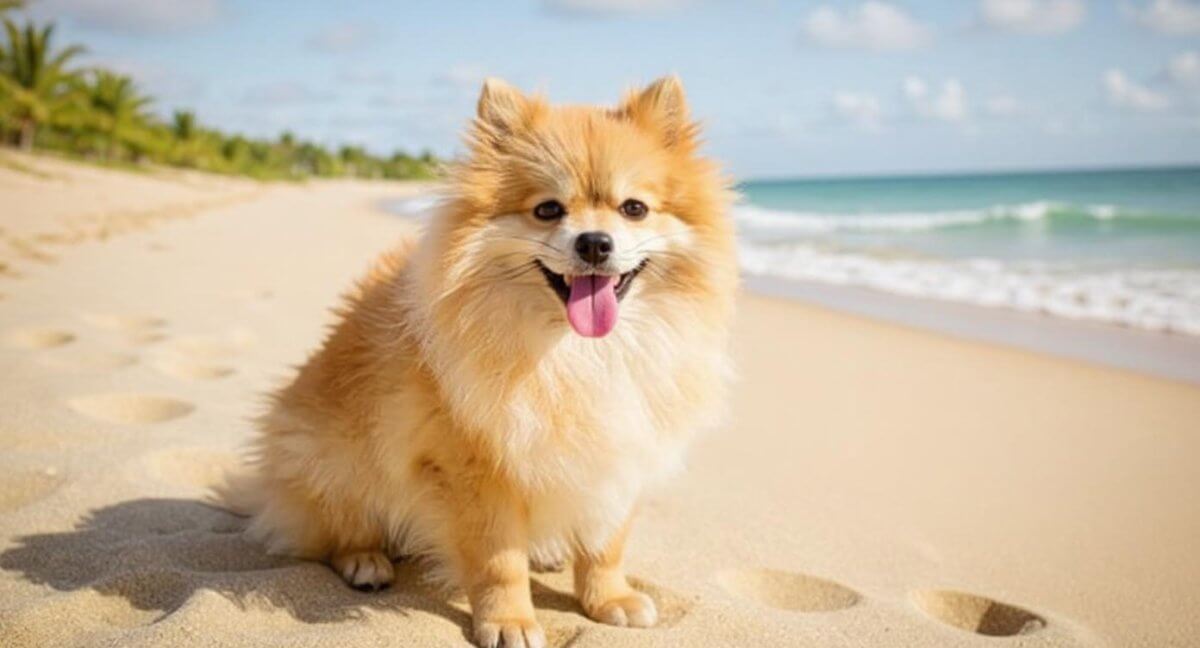 chien boo adulte plage