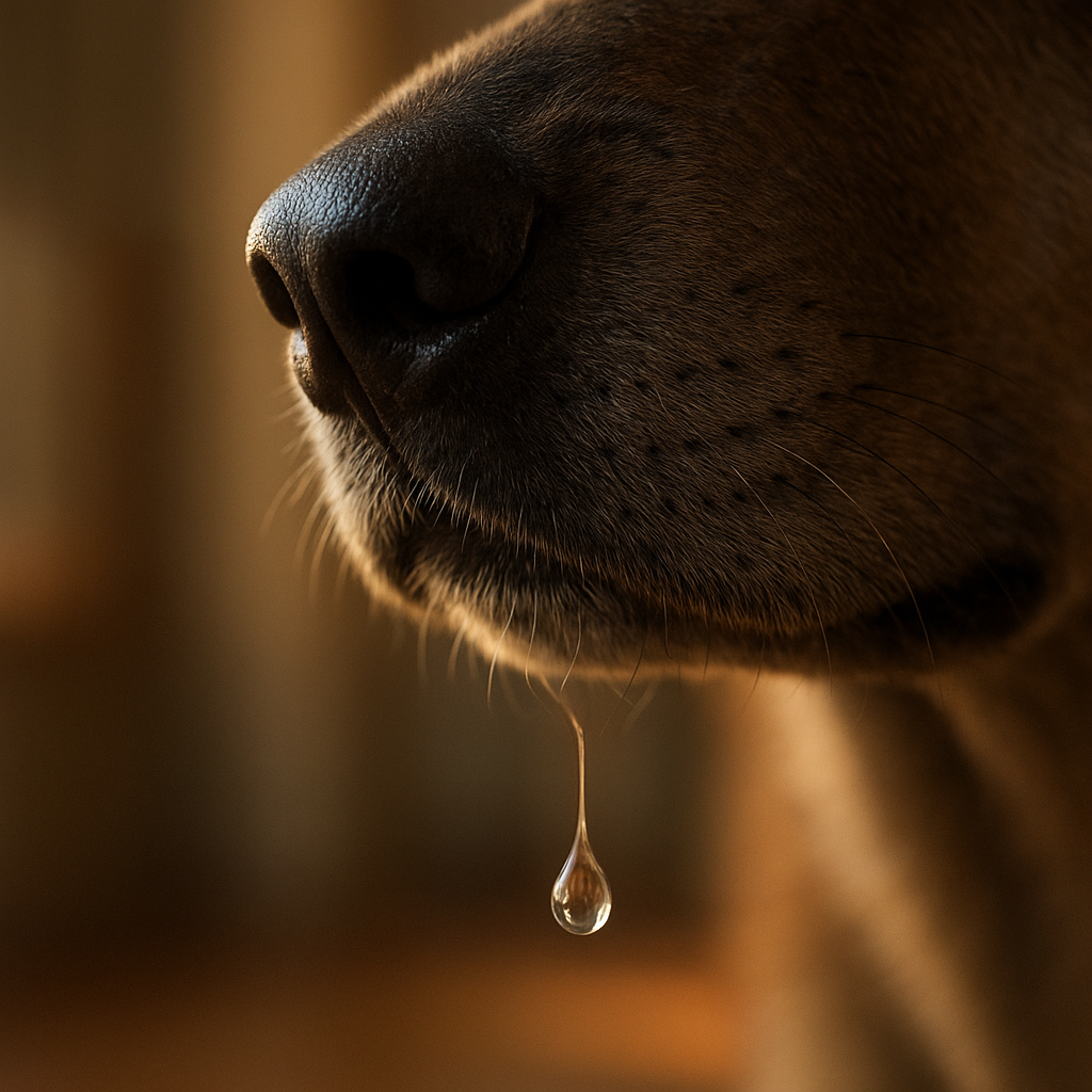 Chien qui bave goutte à goutte : quand faut il s'inquiéter pour sa santé ?
