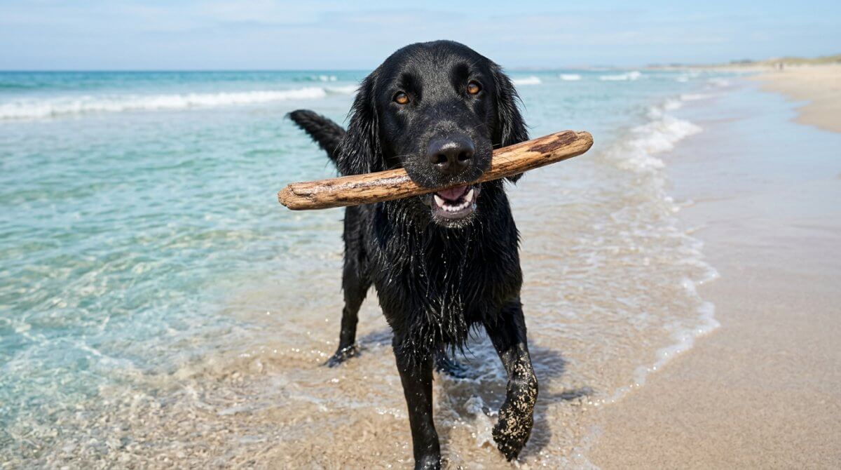 goldador à la plage