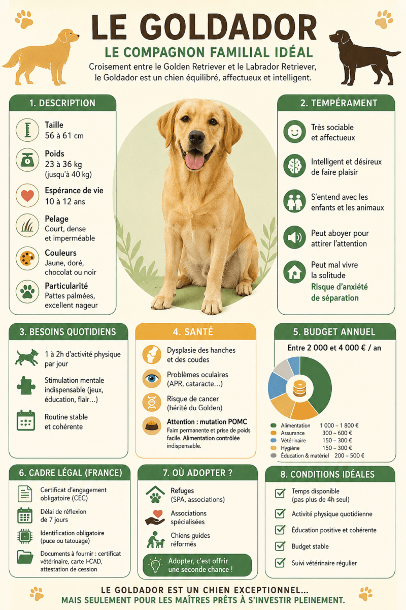 goldador fiche recapitulative infographique